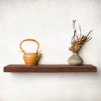 Thick Mahogany Floating Shelf in 12" to 84" lengths