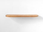 Thick Oak Floating Shelf with Rounded Corners and Grommet Hole