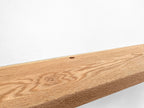 Thick Oak Floating Shelf with Rounded Corners and Grommet Hole