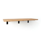 Deep Shelf with Black Steel L Brackets