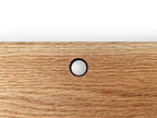 Thick Mahogany Floating Shelf with Rounded Corners and Grommet Hole