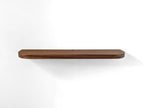 Thick Oak Floating Shelf with Rounded Corners and Grommet Hole