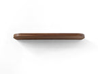 Thick Oak Floating Shelf with Rounded Corners and Grommet Hole