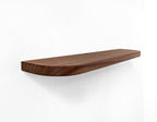 Thick Oak Floating Shelf with Rounded Corners and Grommet Hole