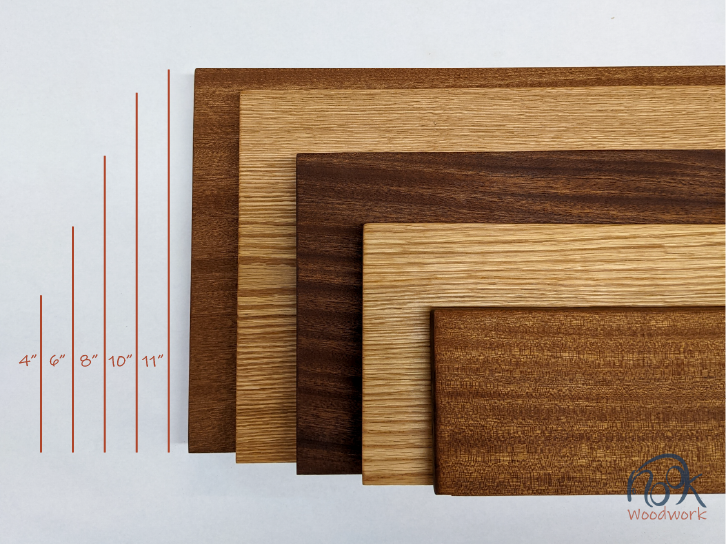 Thick Mahogany Floating Shelf with Grommet Hole