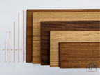 Thick Mahogany Floating Shelf with Grommet Hole