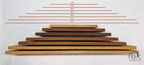 Solid Wood Shelf with Mahogany Brackets