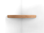Floating Corner Shelf with Cord Hole in Oak
