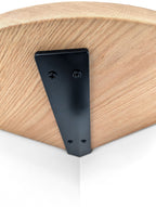 Corner Shelf with Visible Bracket