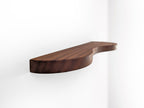 Double Curve Thick Mahogany Floating Shelf