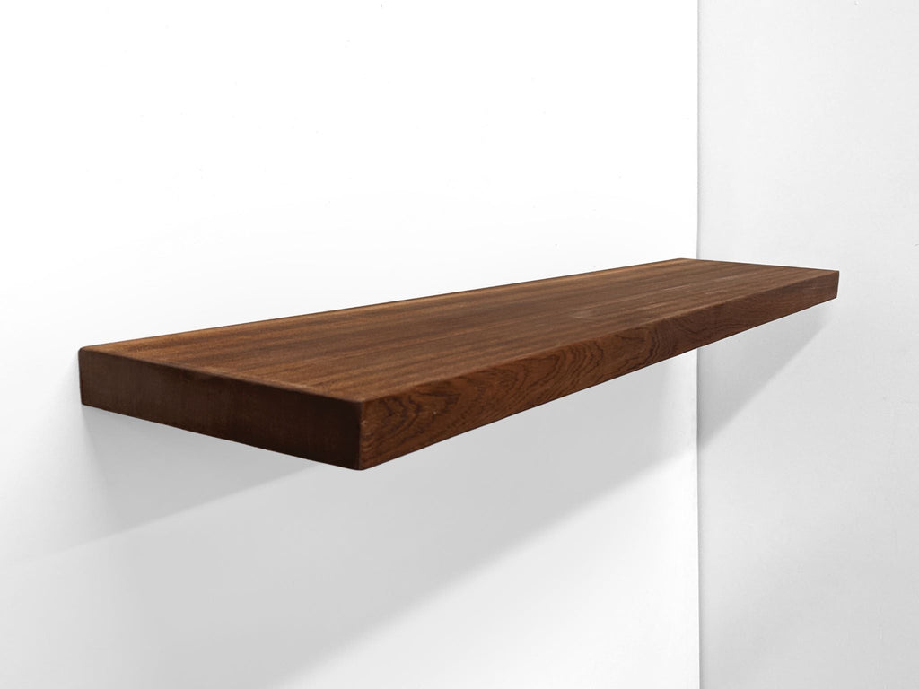 Thick Oak Floating Shelf in 12" to 84" lengths