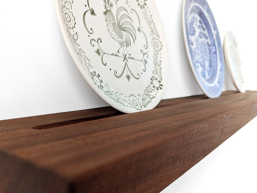 Plate Display Shelf in Mahogany