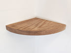 Floating Corner Shelf with Round Edge in Mahogany