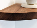 Floating Corner Shelf with Round Edge in Oak