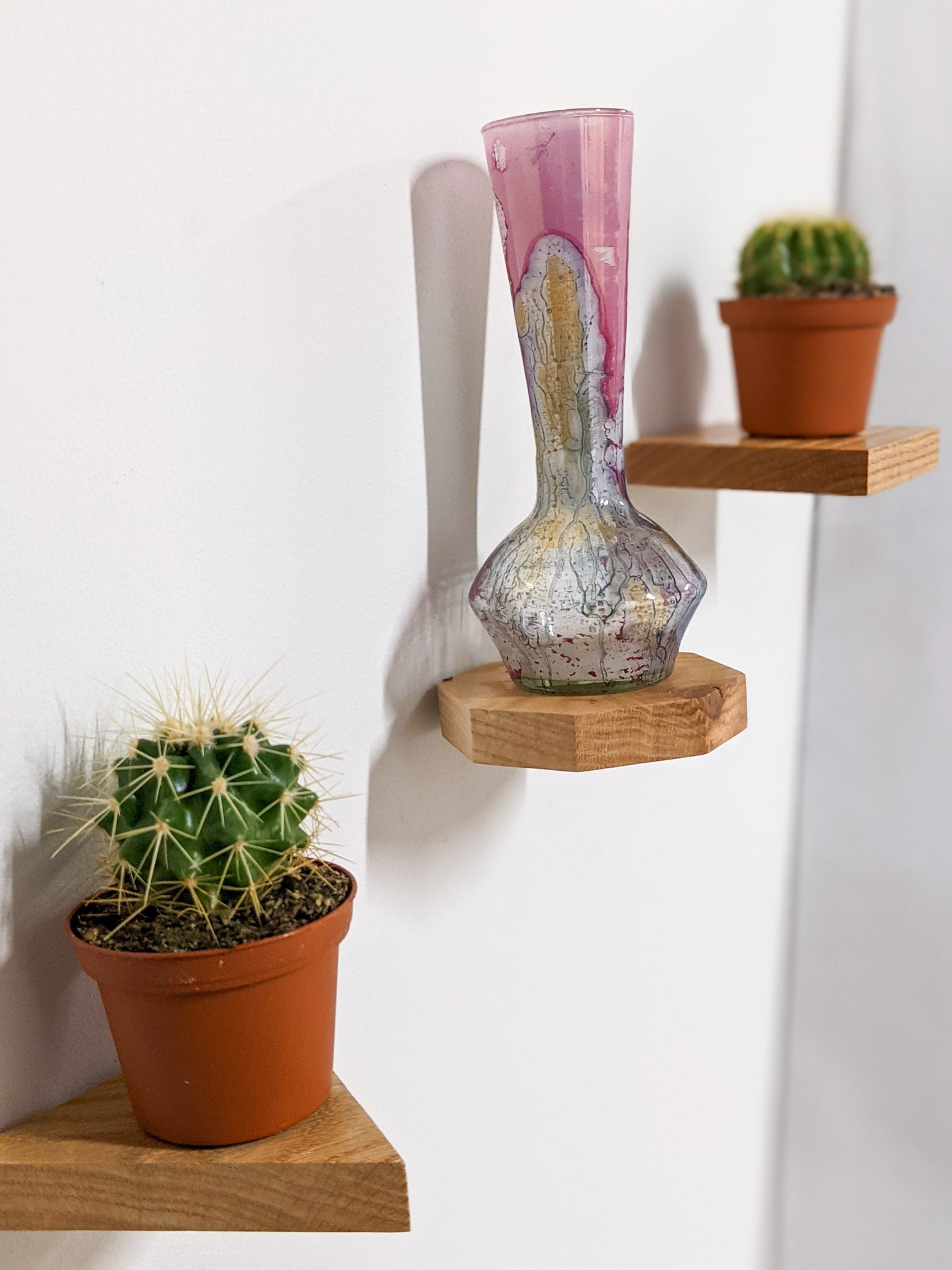 Small Triangle Display Shelf in Mahogany
