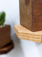 Small Octagon Display Shelf in Oak