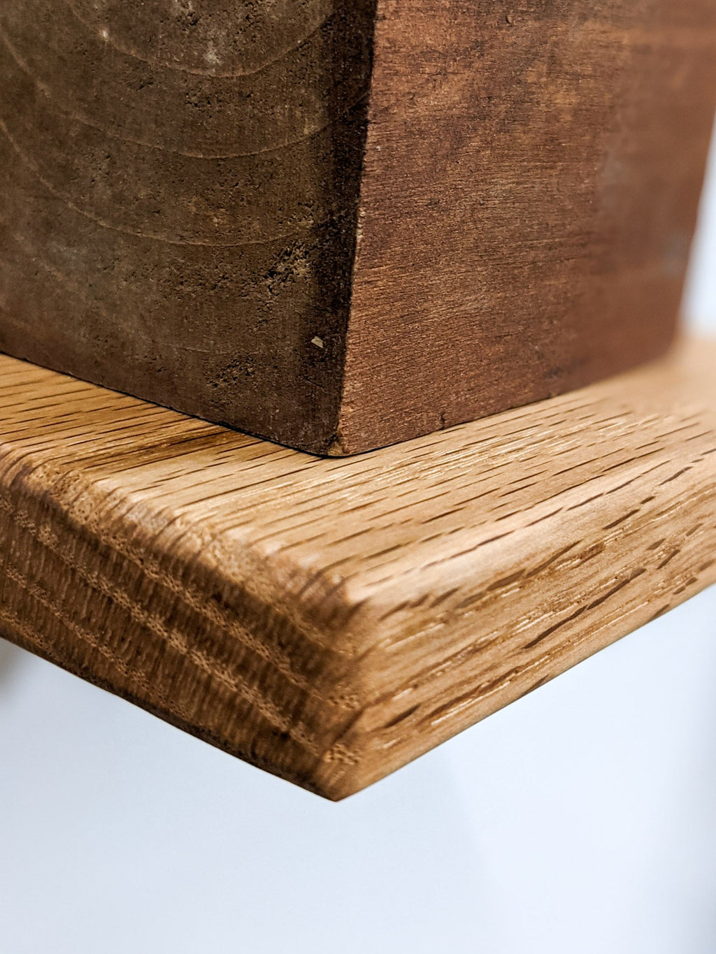 Small Square Display Shelf in Mahogany