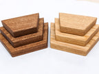 Small Trapezoid Display Shelf in Mahogany