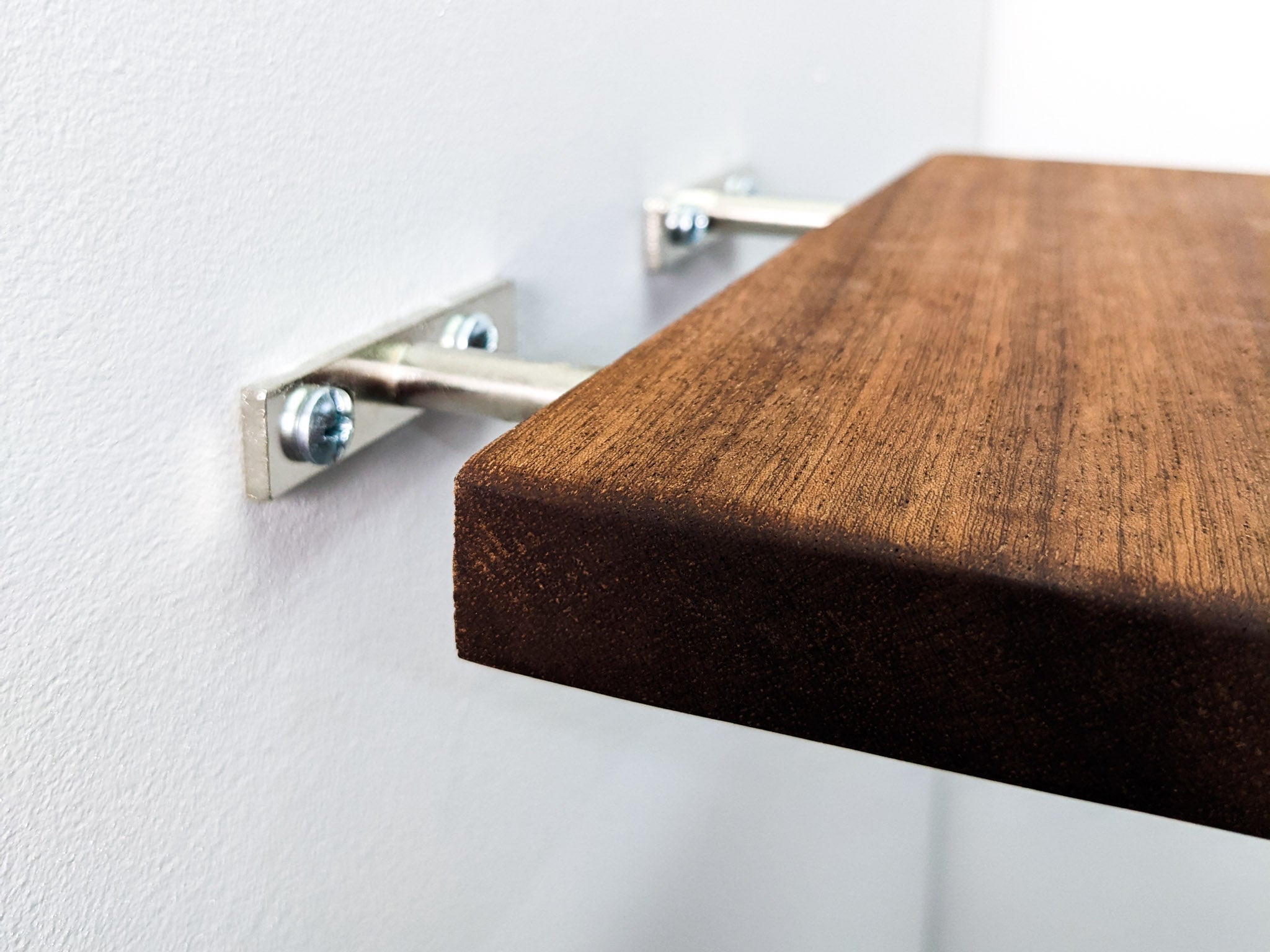 Live Edge Wood Shelf in Mahogany