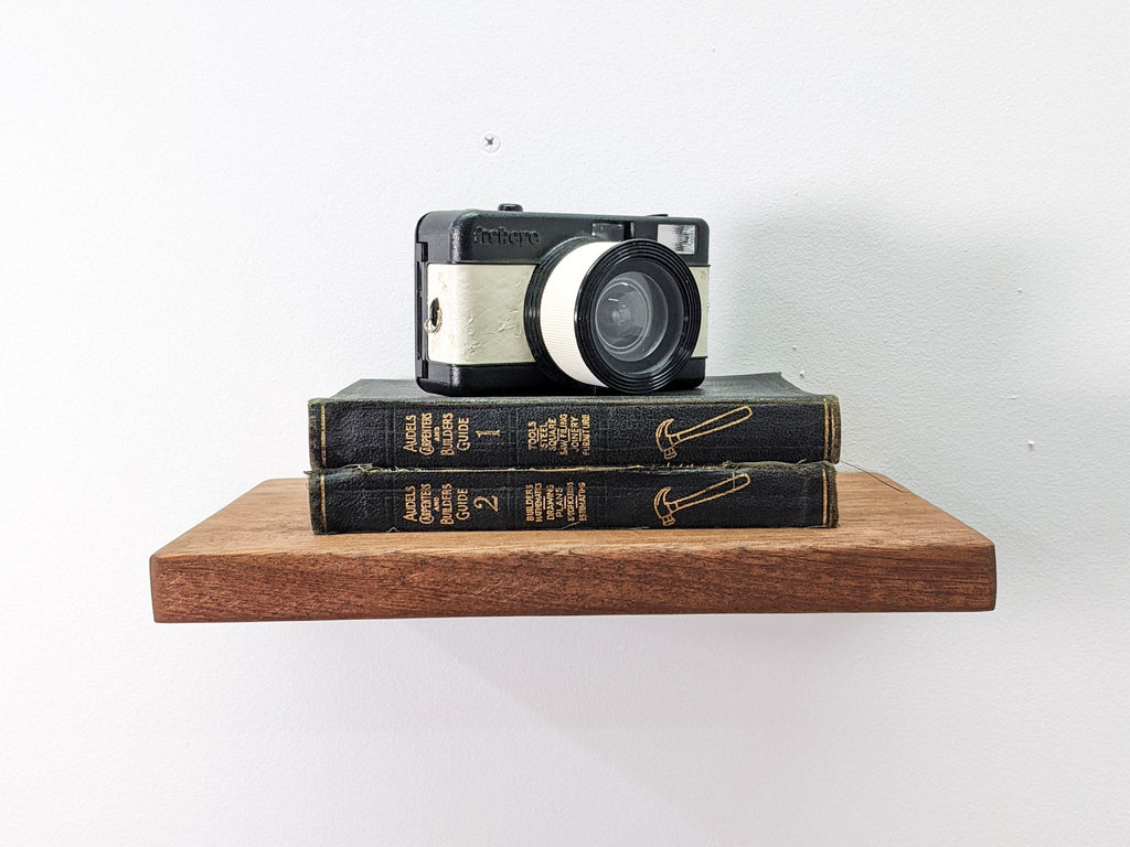 Thin Mahogany Floating Shelf in 6" to 36" lengths