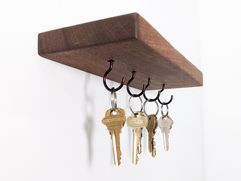 Key Hook Shelf in Oak
