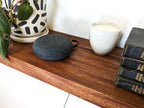 Thick Mahogany Floating Shelf with Grommet Hole