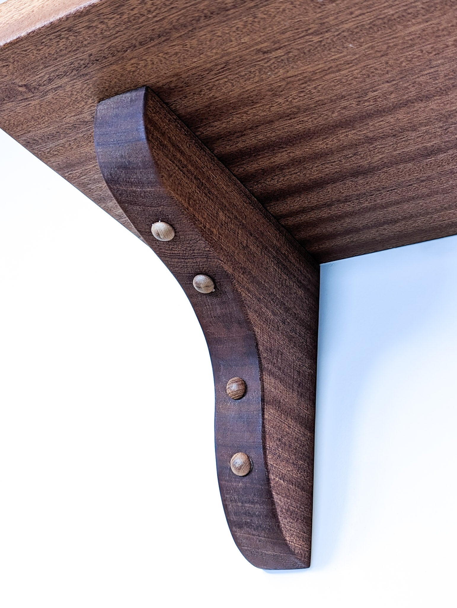 Solid Wood Shelf with Oak Brackets