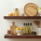Thick Oak Floating Shelf in 12" to 84" lengths