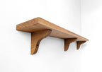 Solid Wood Shelf with Mahogany Brackets